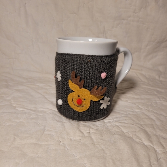 Threshold Coffee Sweater Mug, Christmas Design, Reindeer Snowflakes - Picture 1 of 4